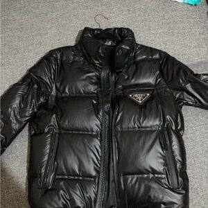 Prada Men's Sleek Black Puffer Coat